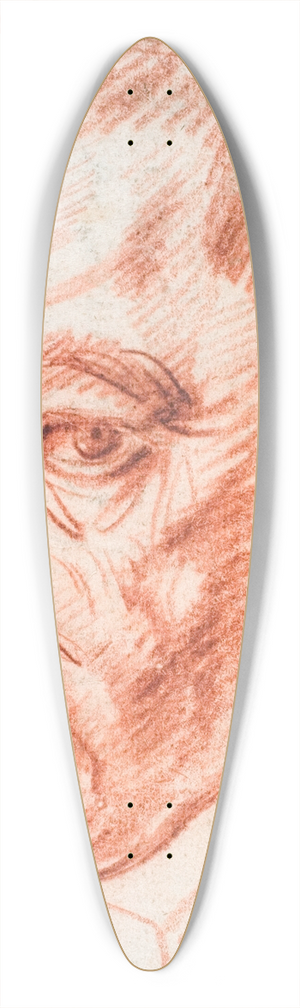Willem Panneels - Mans head 39.3 inch art pintail longboard deck