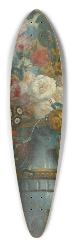 Willem van Leen - Flowers in a Blue Vase 39.3 inch art pintail longboard deck