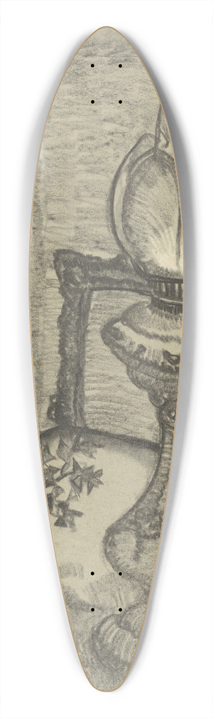 Willem Witsen - De molenaar, zakken vullend 39.3 inch art pintail longboard deck