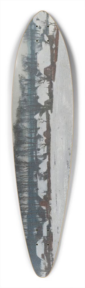 Willem Witsen - Winter Landscape 39.3 inch art pintail longboard deck