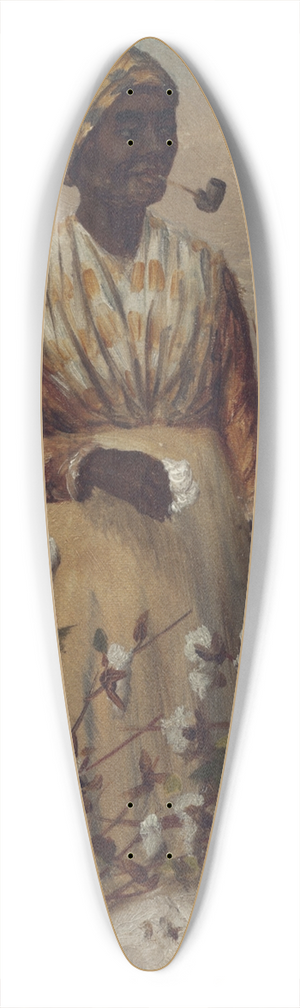 William Aiken Walker - Woman Smoking Pipe and Picking Cotton 39.3 inch art pintail longboard deck