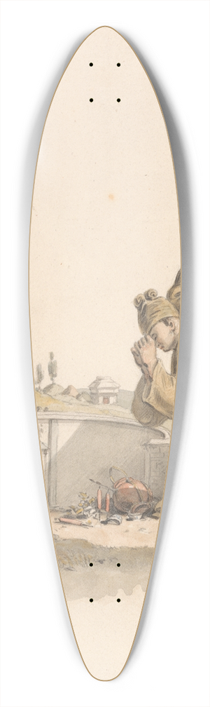 William Alexander - Mourning at a Tomb 39.3 inch art pintail longboard deck