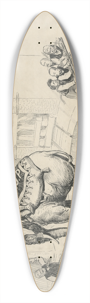 William Allen Rogers - A little practical railroading 39.3 inch art pintail longboard deck