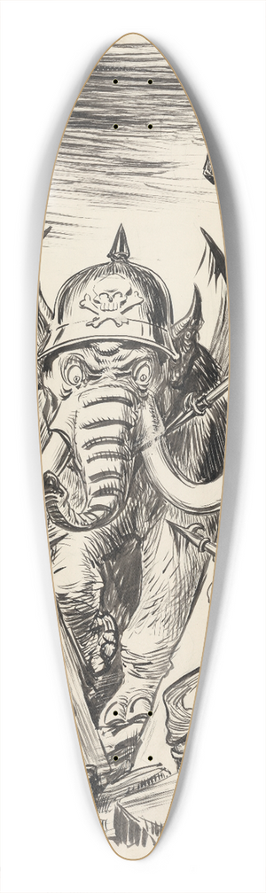 William Allen Rogers - Who shall ruleman or beast 39.3 inch art pintail longboard deck