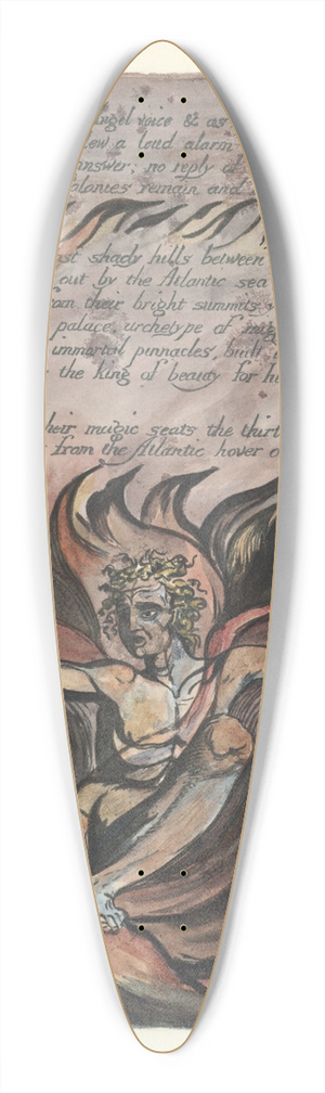 William Blake - America, a Prophecy 39.3 inch art pintail longboard deck