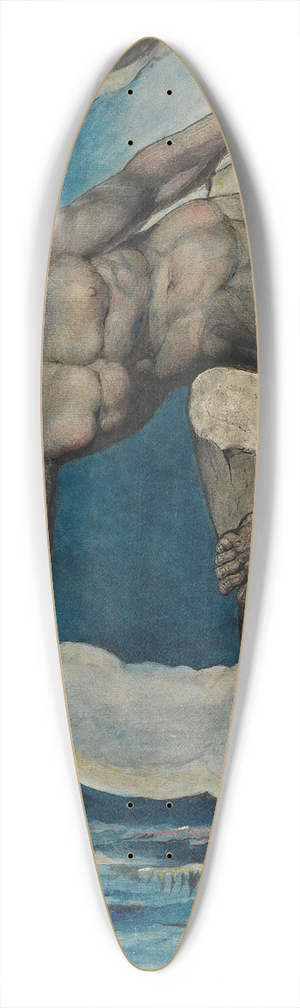 William Blake - Antaeus setting down Dante and Virgil in the Last Circle of Hell 39.3 inch art pintail longboard deck