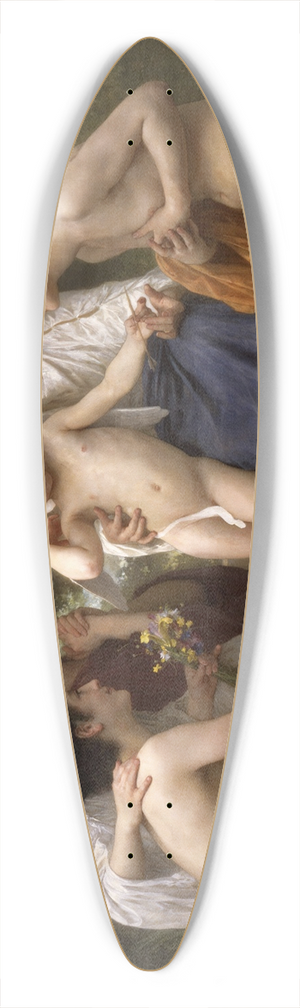 William Bouguereau - Admiration 39.3 inch art pintail longboard deck