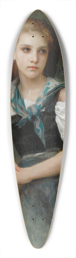William Bouguereau - A Study For The Secret 39.3 inch art pintail longboard deck