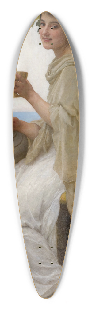 William Bouguereau - Bacchante 39.3 inch art pintail longboard deck