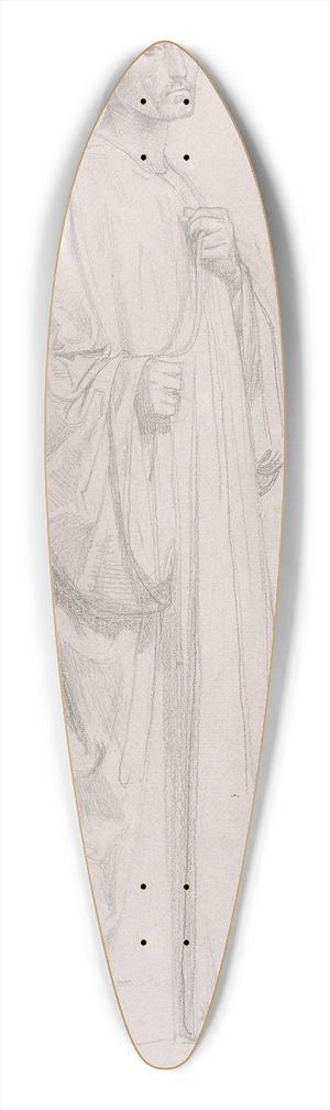 William Bouguereau - Homme debout 39.3 inch art pintail longboard deck