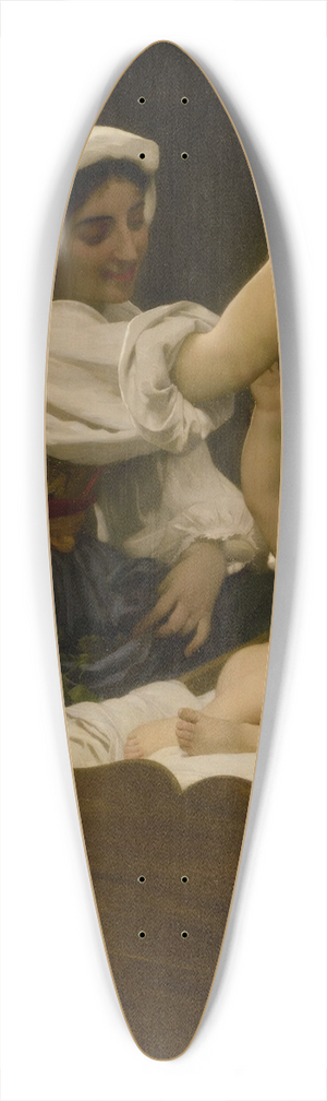William Bouguereau - La Grappe De Raisin 39.3 inch art pintail longboard deck