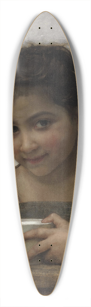 William Bouguereau - La soupe au lait 39.3 inch art pintail longboard deck