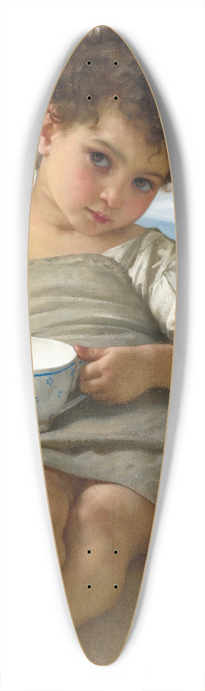 William Bouguereau - La Tasse De Lait 39.3 inch art pintail longboard deck