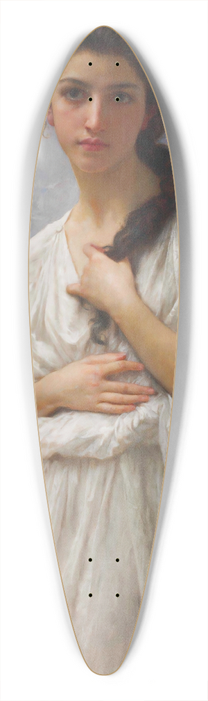 William Bouguereau - LAttente 39.3 inch art pintail longboard deck