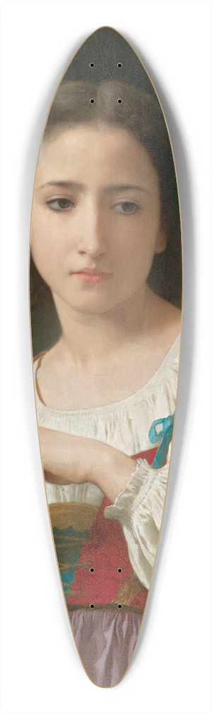 William Bouguereau - Le Livre Dheures 39.3 inch art pintail longboard deck