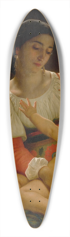 William Bouguereau - Le Rveil 39.3 inch art pintail longboard deck