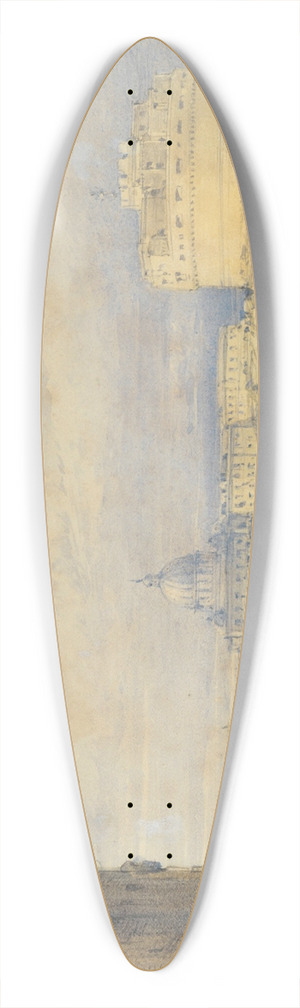 William Callow - Castel SantAngelo, Rome 39.3 inch art pintail longboard deck