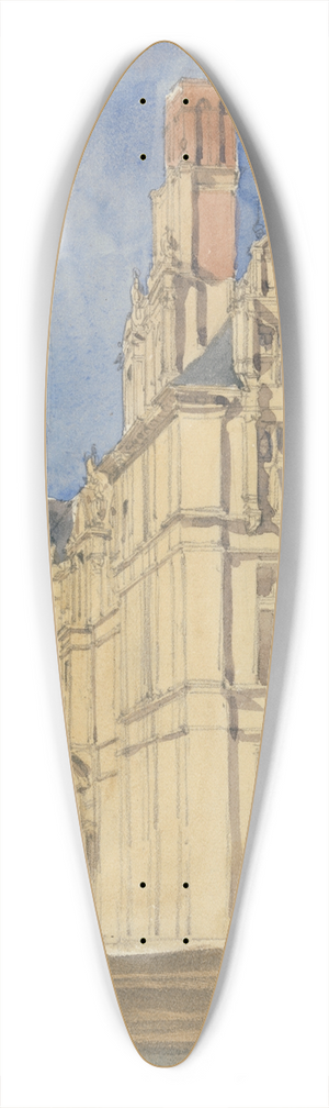 William Callow - Chateau dEcouen 39.3 inch art pintail longboard deck