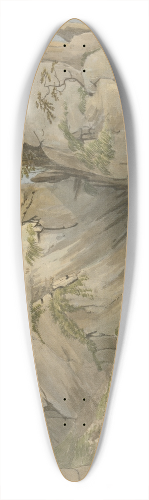 William Day - Renards Hole, Dovedale, Derbyshire 39.3 inch art pintail longboard deck