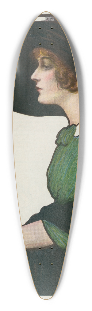 William Ely Hill - Meet me at the station 39.3 inch art pintail longboard deck