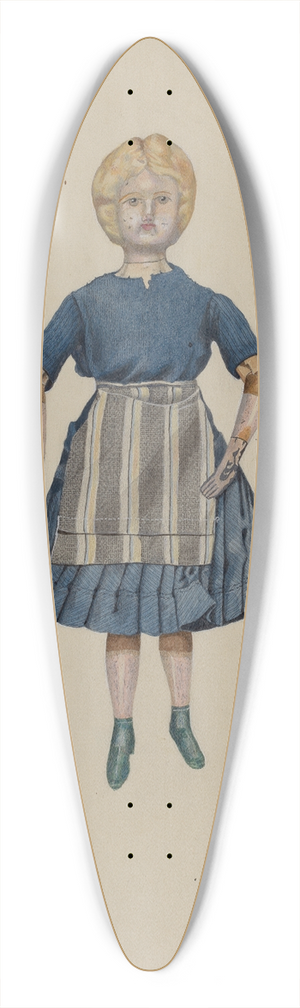 William Frank - Pewter Doll 39.3 inch art pintail longboard deck