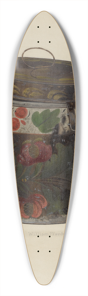 William Frank - Toleware Tin Cannister 39.3 inch art pintail longboard deck