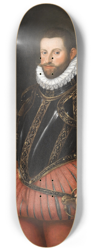 Habsburg Court Painter - Portrait Of Archduke Ernst Of Austria (15531595) 8.25 inch art skate deck
