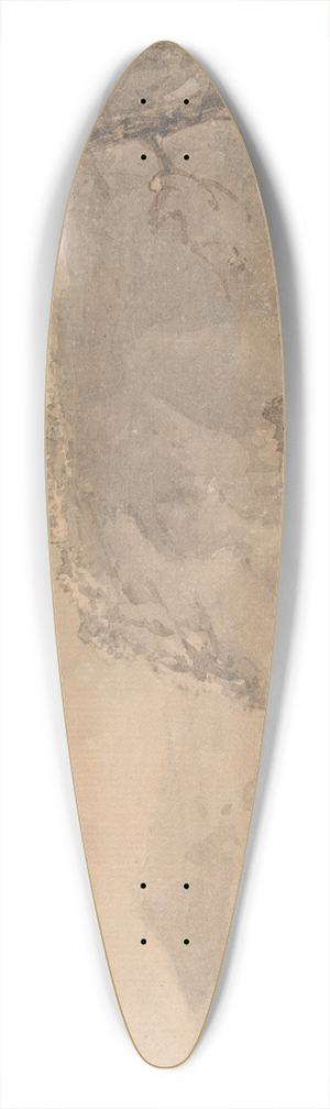 William Gilpin - Two Figures on a Road by a Lake 39.3 inch art pintail longboard deck