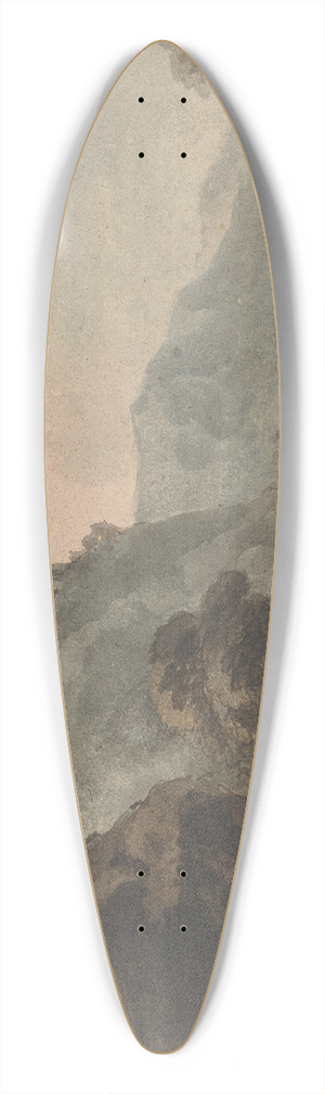 William Gilpin - Two Men Walking in a Landscape 39.3 inch art pintail longboard deck