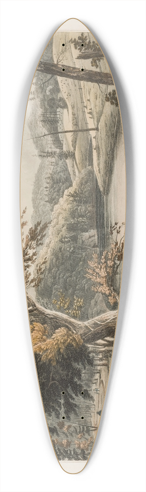 William Guy Wall - View near Jessups Landing 39.3 inch art pintail longboard deck