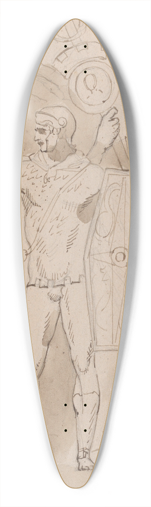 William Hamilton - Classical Military Subject 39.3 inch art pintail longboard deck