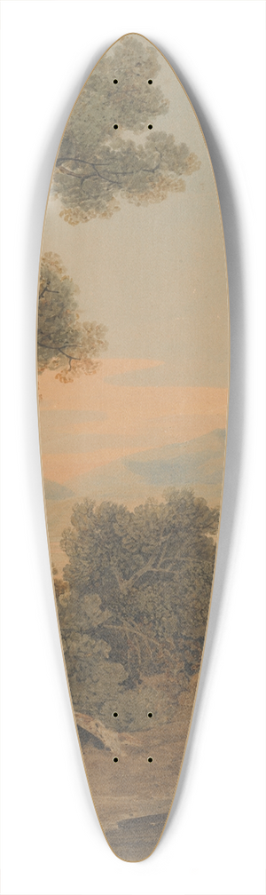 William Havell - Landscape with figures 39.3 inch art pintail longboard deck