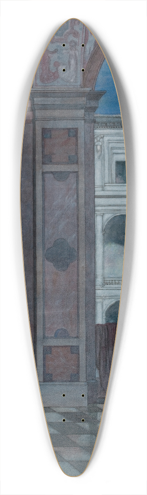 William Heath Robinson - But Like a Cloistress She Will Veiled Walk 39.3 inch art pintail longboard deck