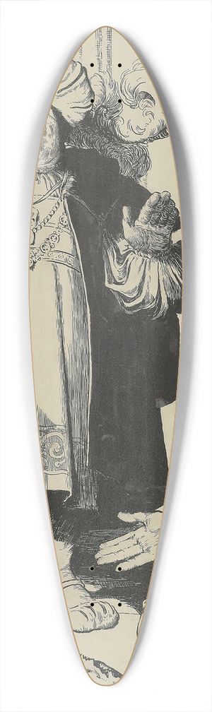 William Heath Robinson - Many Are At This Day 39.3 inch art pintail longboard deck