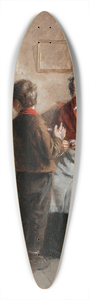 William Hemsley - Divided Attention 39.3 inch art pintail longboard deck