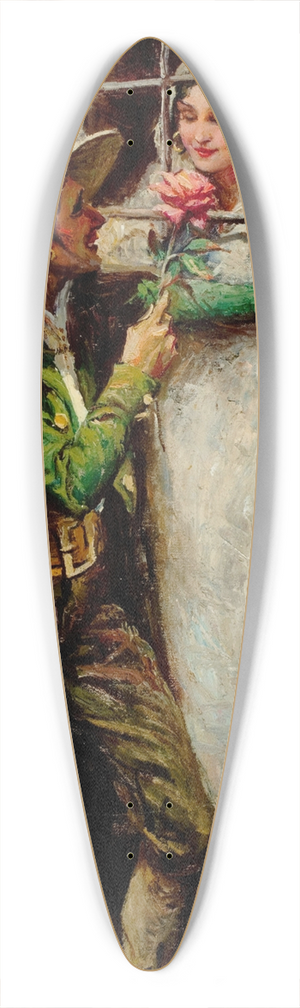 William Henry Dethlef Koerner - At the Window 39.3 inch art pintail longboard deck