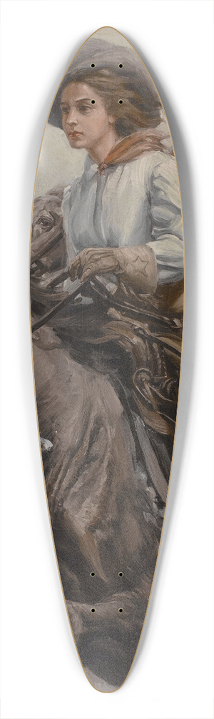 William Henry Dethlef Koerner - Riding the Range 39.3 inch art pintail longboard deck