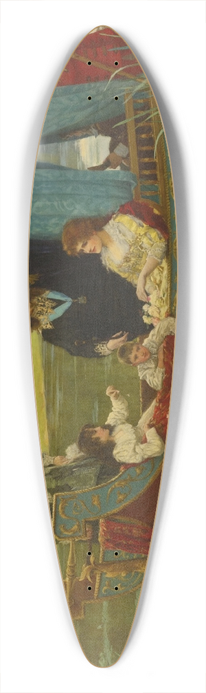 William Henry Margetson - An Afternoon at Hampton Court 39.3 inch art pintail longboard deck