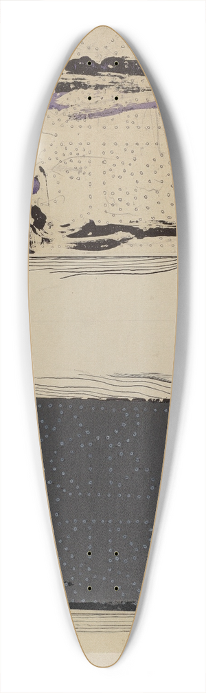 William Hoffman - Confessional Screen 39.3 inch art pintail longboard deck