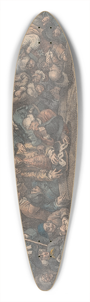 William Hogarth - Royal Sport, Pit Ticket 39.3 inch art pintail longboard deck