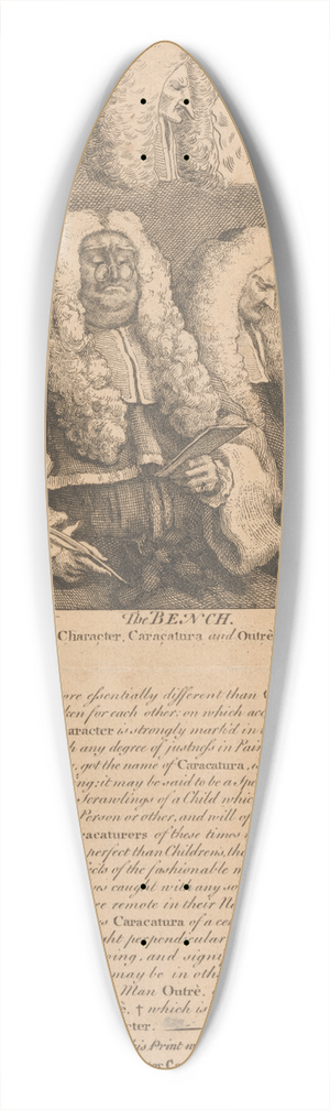 William Hogarth - The Bench 39.3 inch art pintail longboard deck