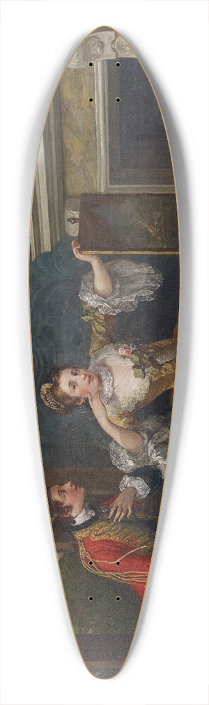William Hogarth - The Ladys Last Stake 39.3 inch art pintail longboard deck