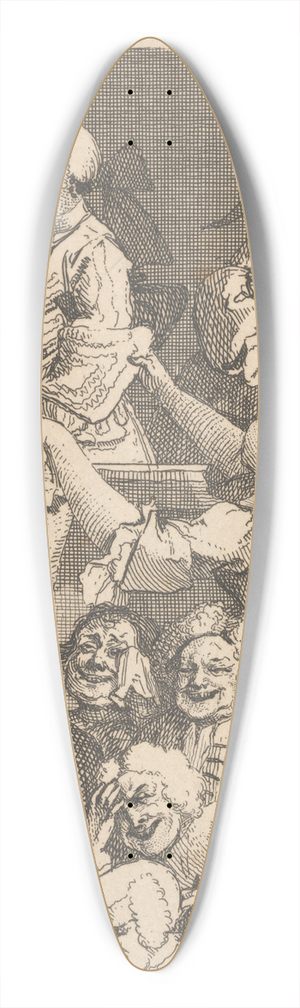 William Hogarth - The Laughing Audience 39.3 inch art pintail longboard deck