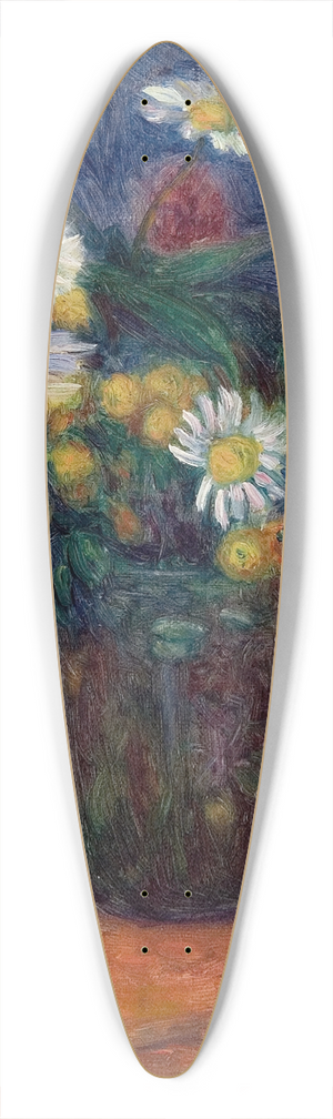 William James Glackens - Flowers 39.3 inch art pintail longboard deck