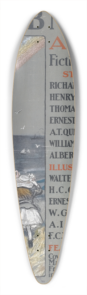 William James Glackens - Scribners August 39.3 inch art pintail longboard deck