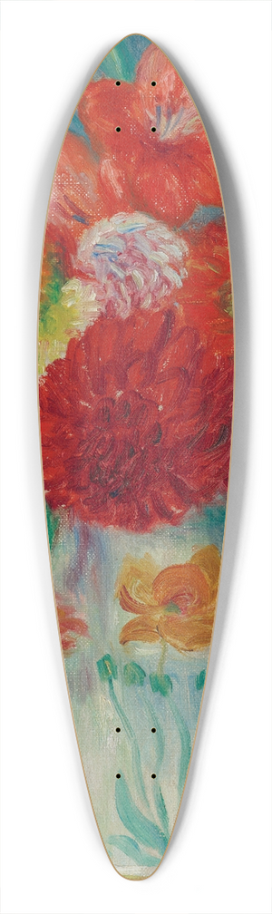 William James Glackens - Still Life With Lilies 39.3 inch art pintail longboard deck