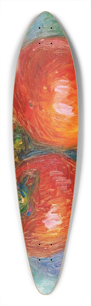 William James Glackens - Three Tomatoes 39.3 inch art pintail longboard deck