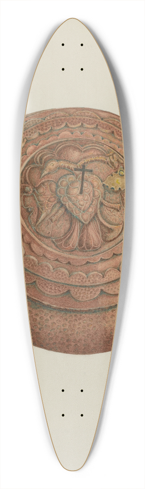 William Kieckhofel - Baptismal Font 39.3 inch art pintail longboard deck