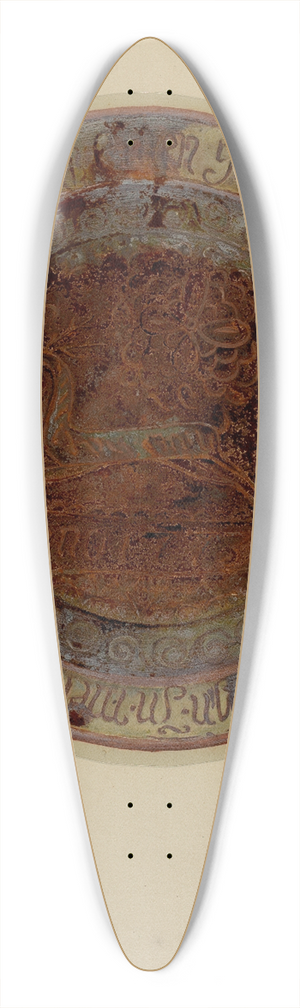 William L. Antrim - Pa. German Dish 39.3 inch art pintail longboard deck