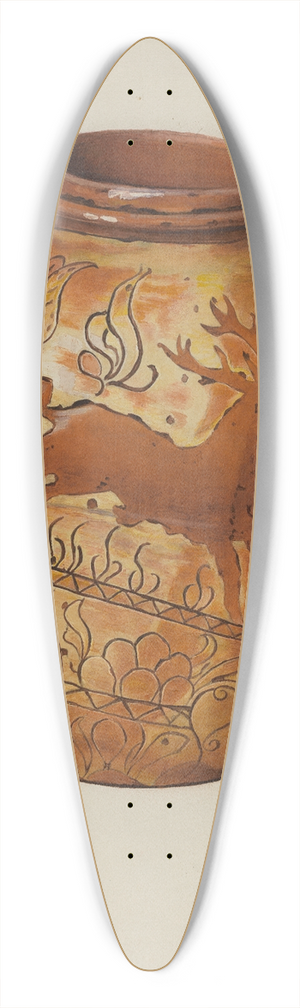 William L. Antrim - Pa. German Jar 39.3 inch art pintail longboard deck